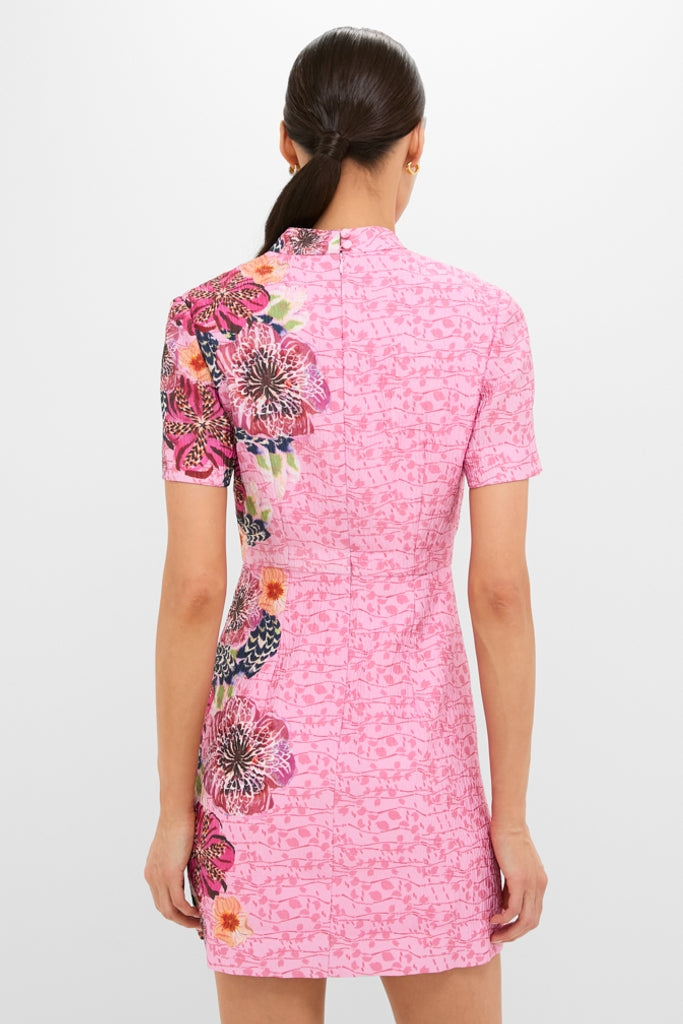 Bamboo Bloom Draped Mini Dress