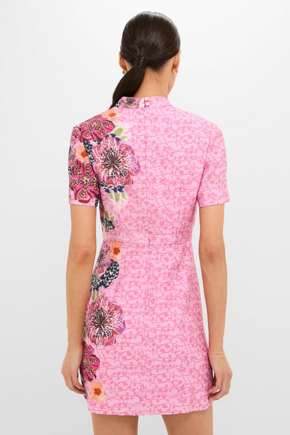 Bamboo Bloom Draped Mini Dress