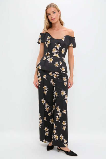 Black and Yellow Daffy Trousers
