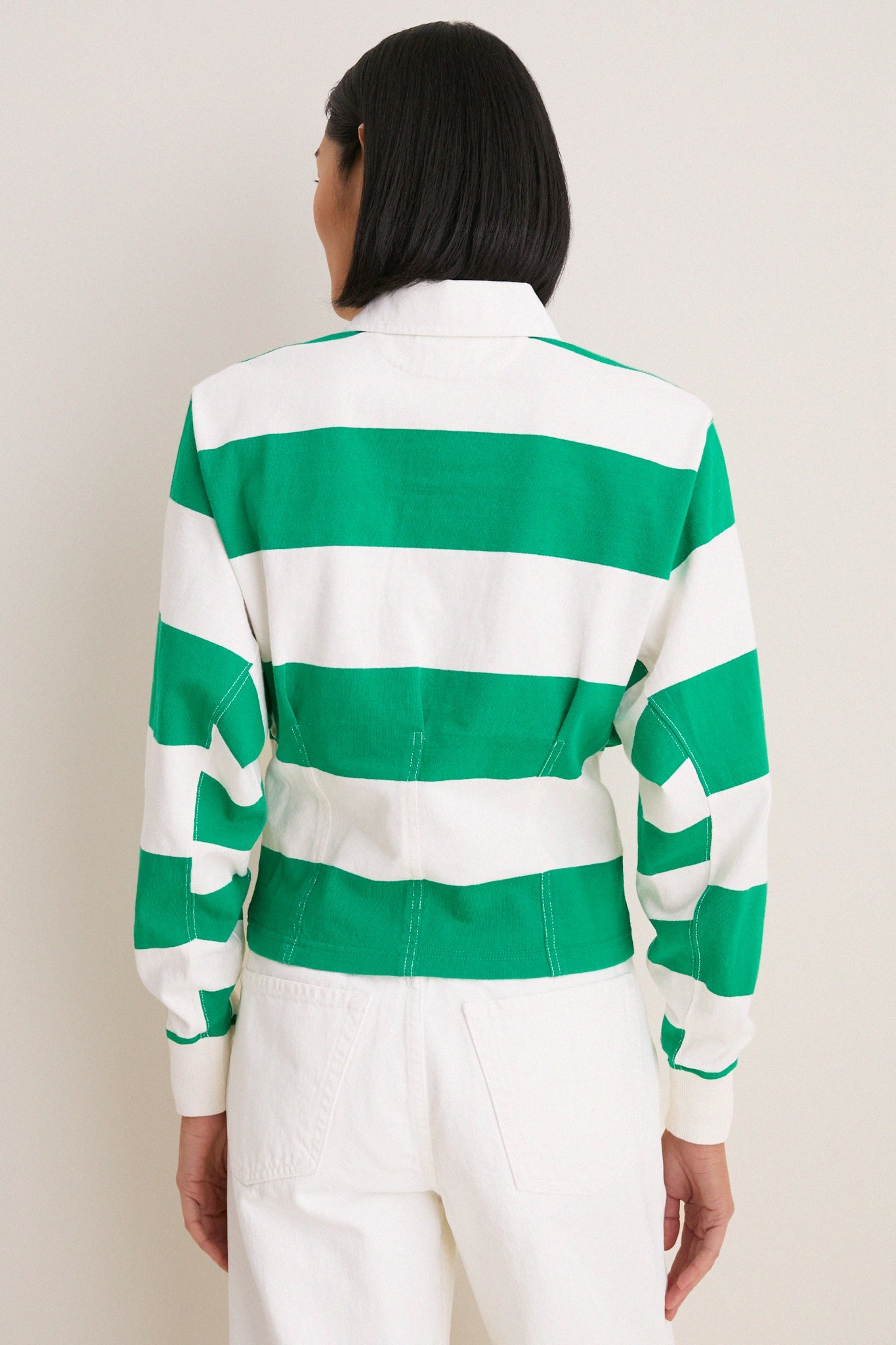 Billiard Green and Deckwash White Vintage Jersey Knit Polo