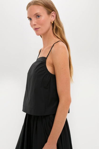 Black Cotton Mandi Top