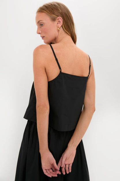 Black Cotton Mandi Top