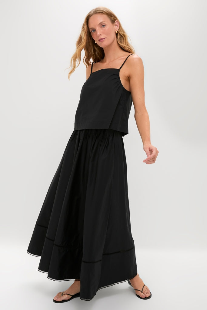 Black Cotton Mandi Top