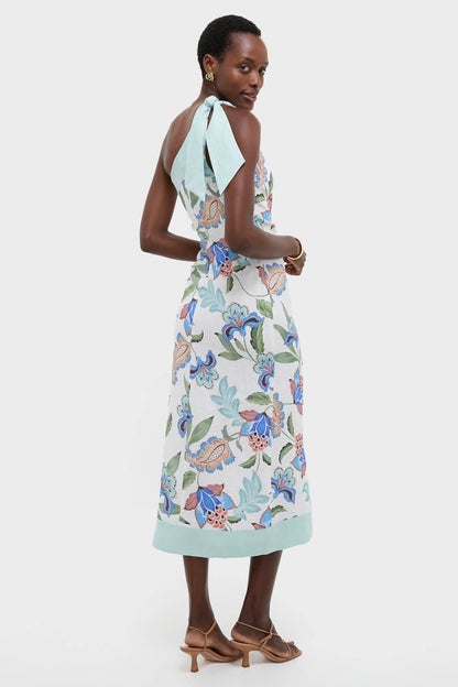 Azure One-Shoulder Midi Dress