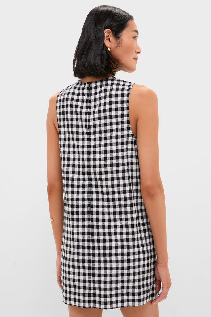 Black and White Gingham Mini Dress