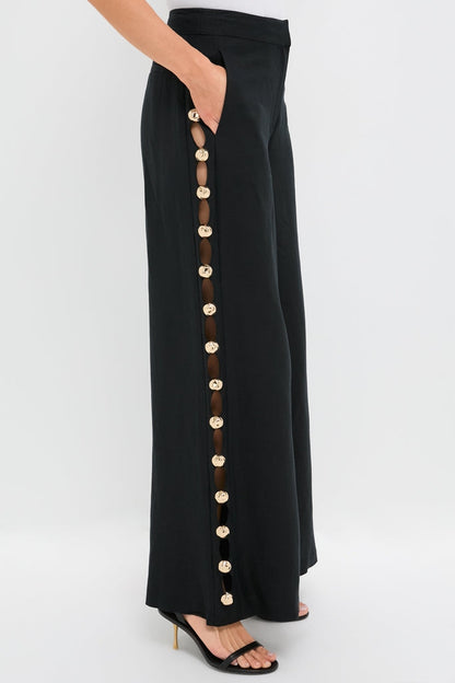 Black Cayman Wide Leg Pants