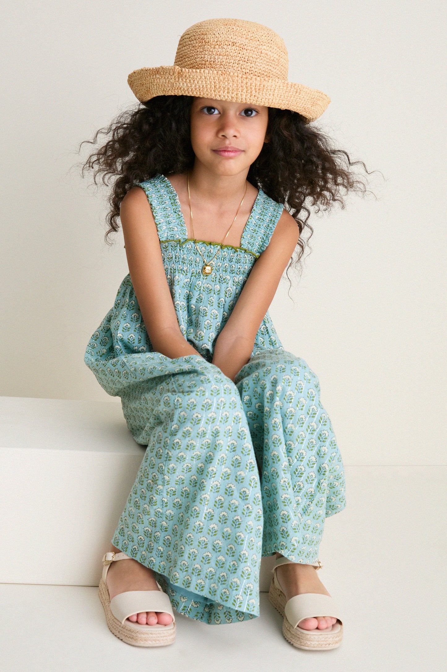 Blue Prairie Block Print Eleven Jumper