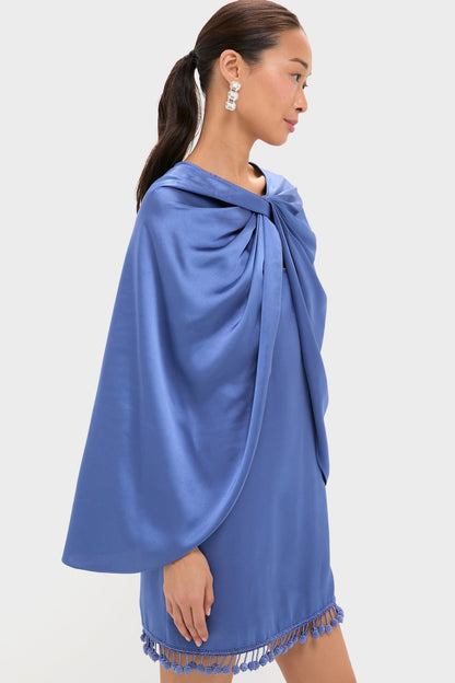 Blue Satin Mountbatten Cape