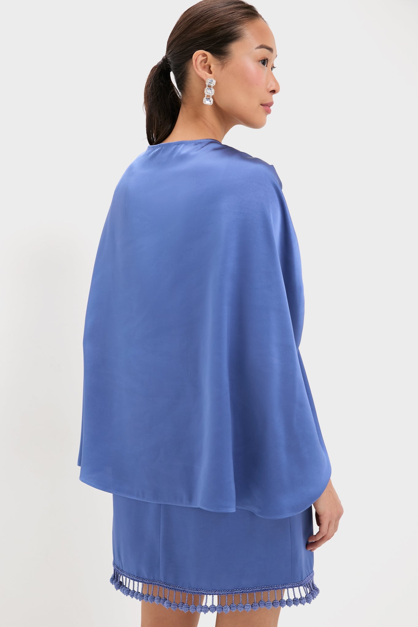 Blue Satin Mountbatten Cape