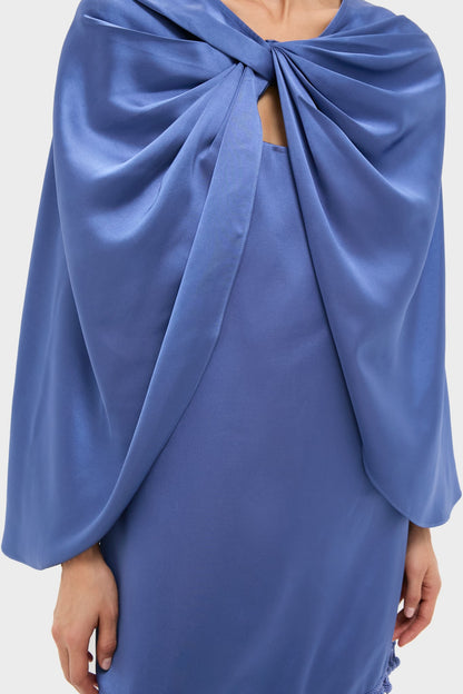 Blue Satin Mountbatten Cape