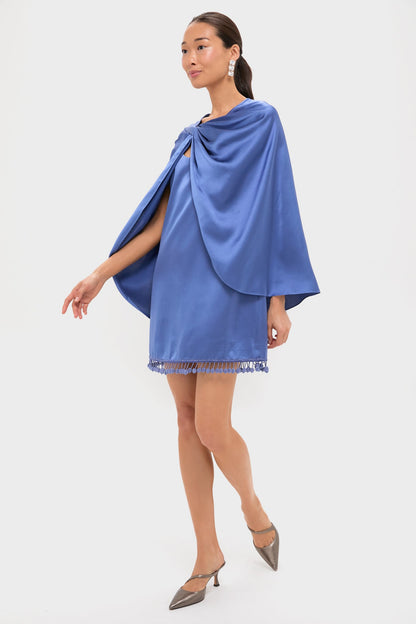 Blue Satin Mountbatten Cape