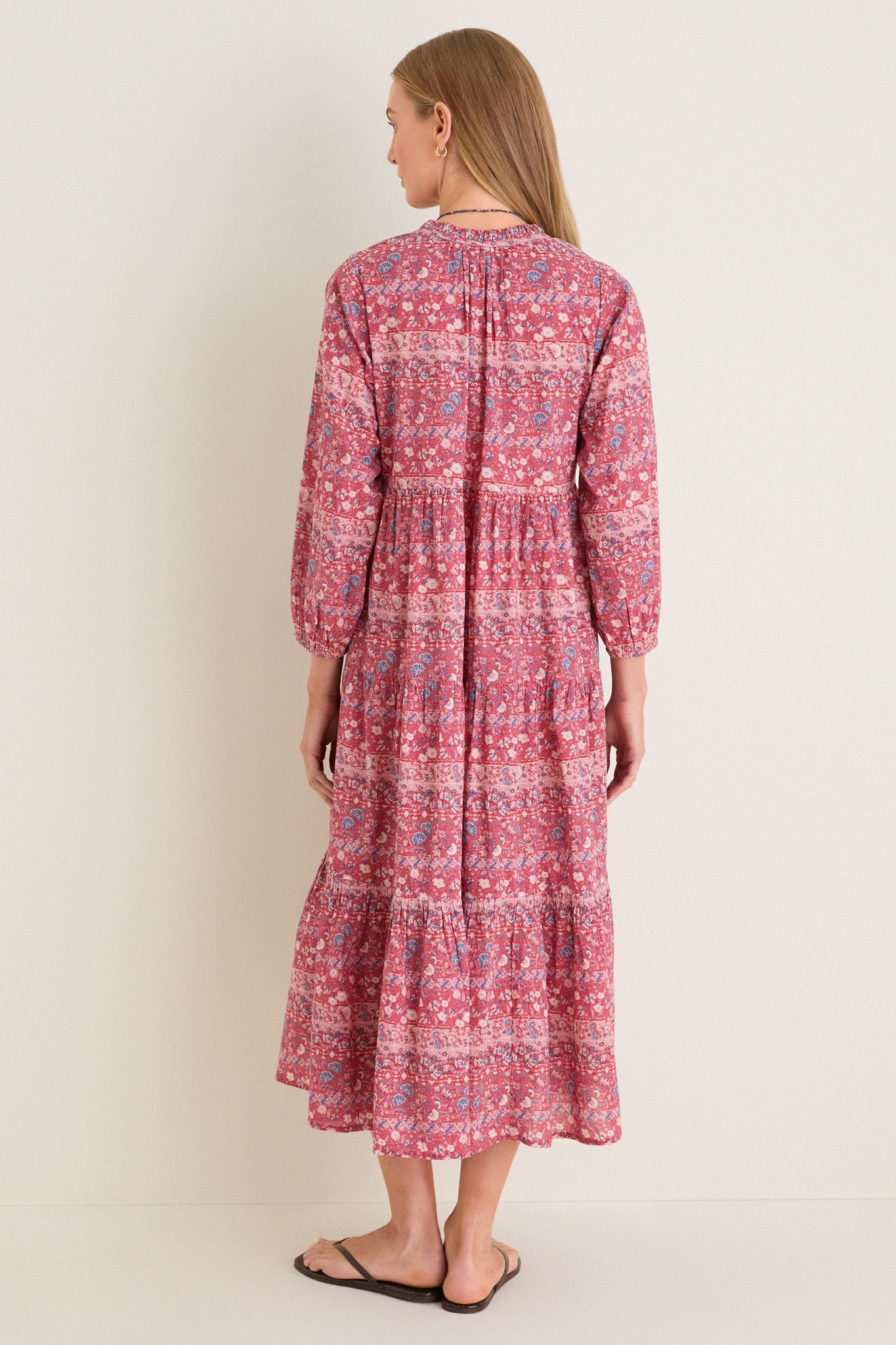 Americana Batik Stripe Long Sleeve Salty Paloma Caftan
