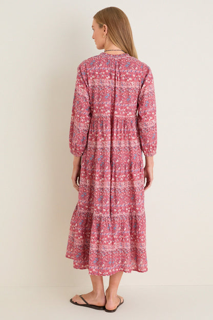 Americana Batik Stripe Long Sleeve Salty Paloma Caftan