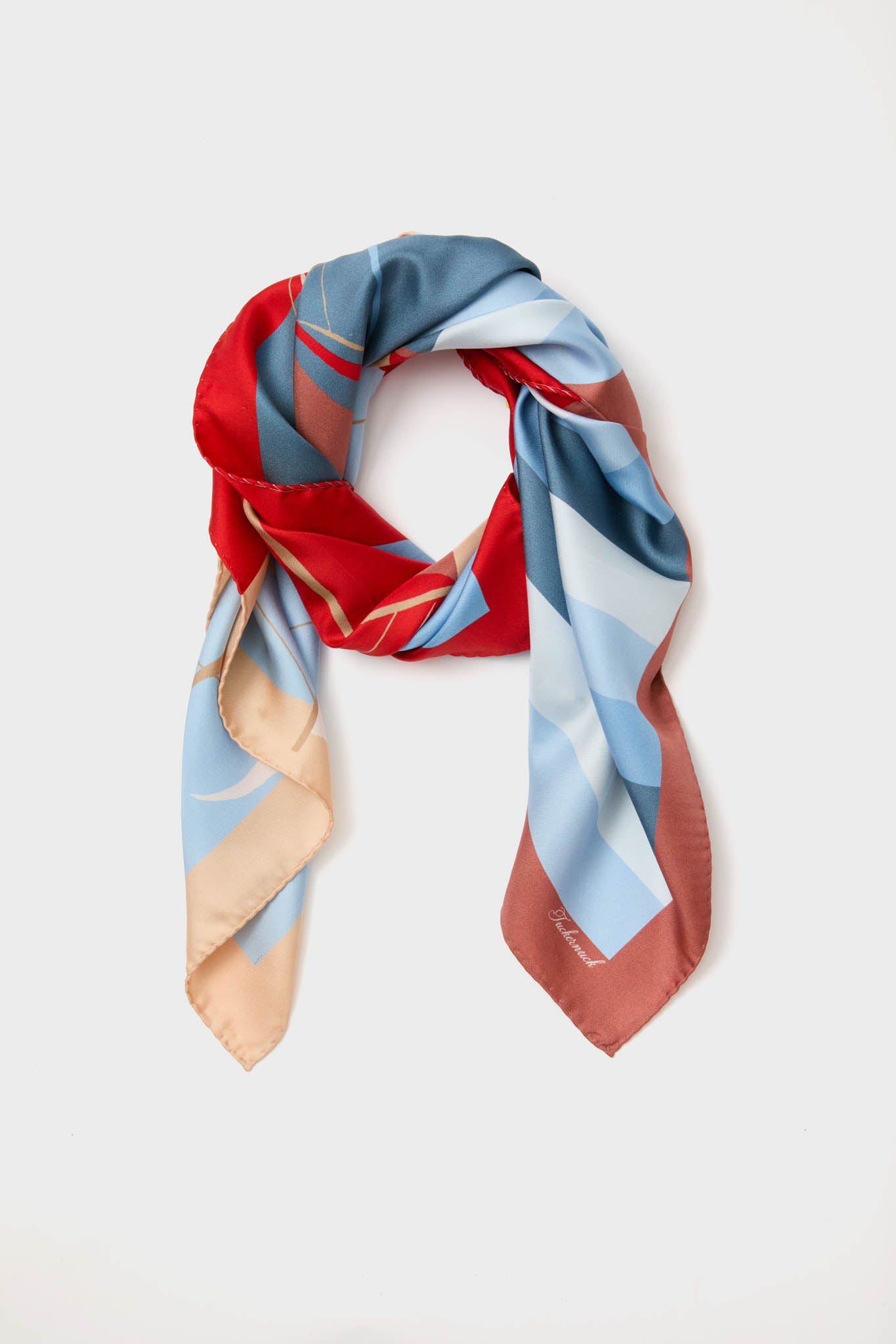 80s Sailboats Medium Silk Scarf