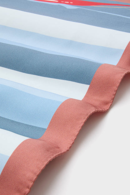 80s Sailboats Medium Silk Scarf