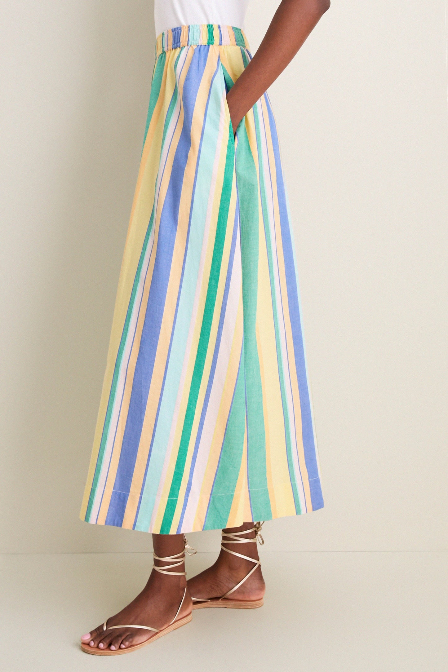 Bianca Yarn Dye Stripe Porto Maxi Skirt