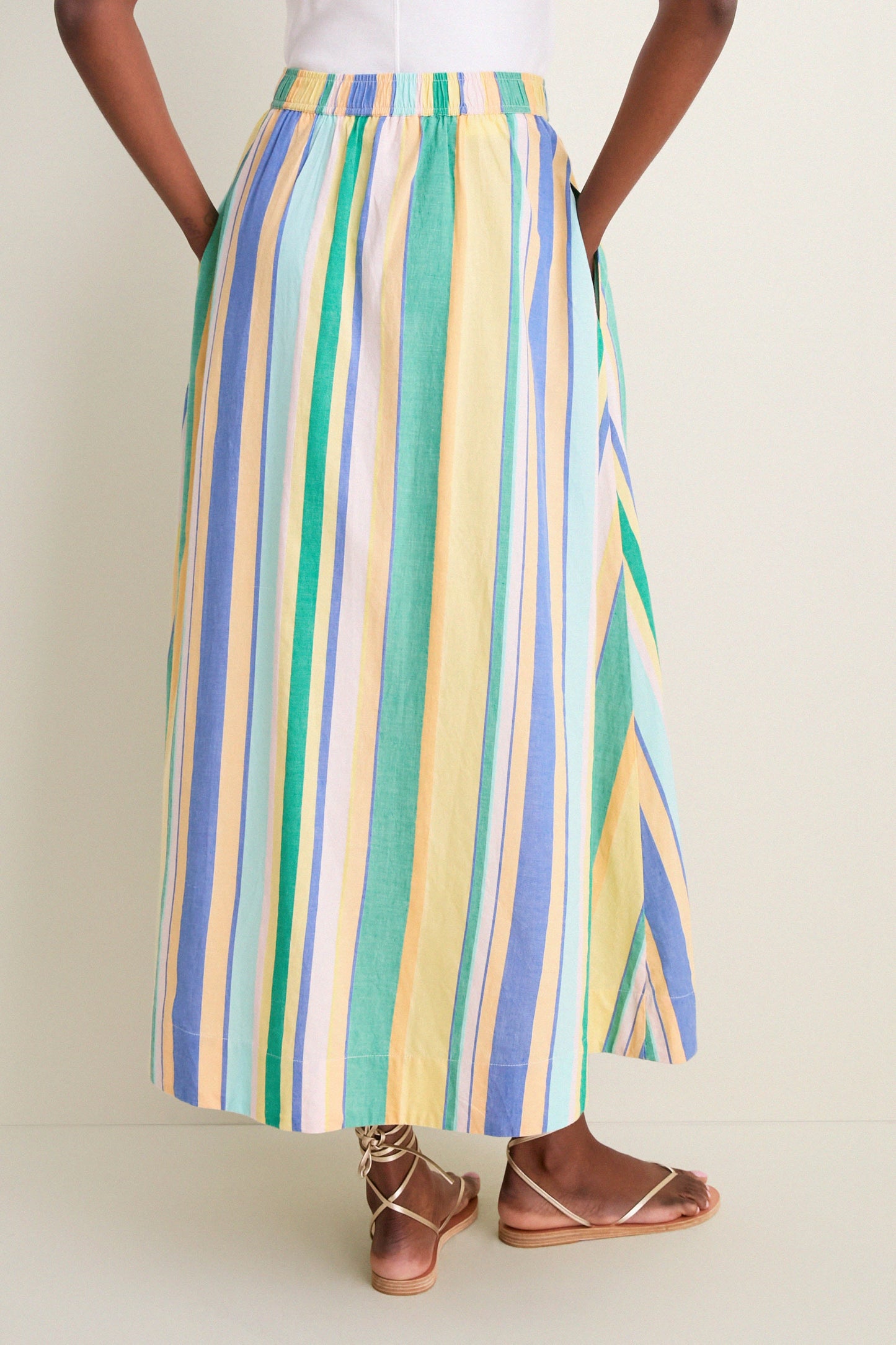 Bianca Yarn Dye Stripe Porto Maxi Skirt