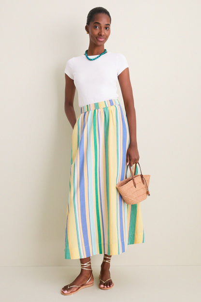 Bianca Yarn Dye Stripe Porto Maxi Skirt