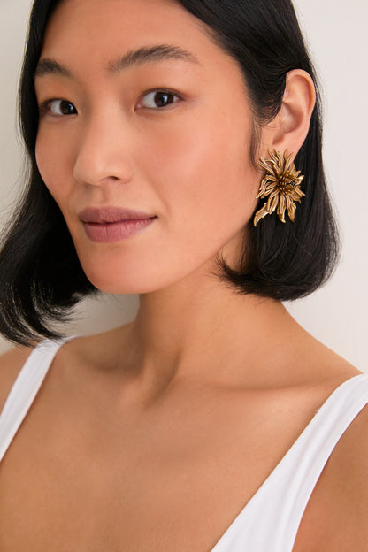 Antique Brass Octavia Earrings