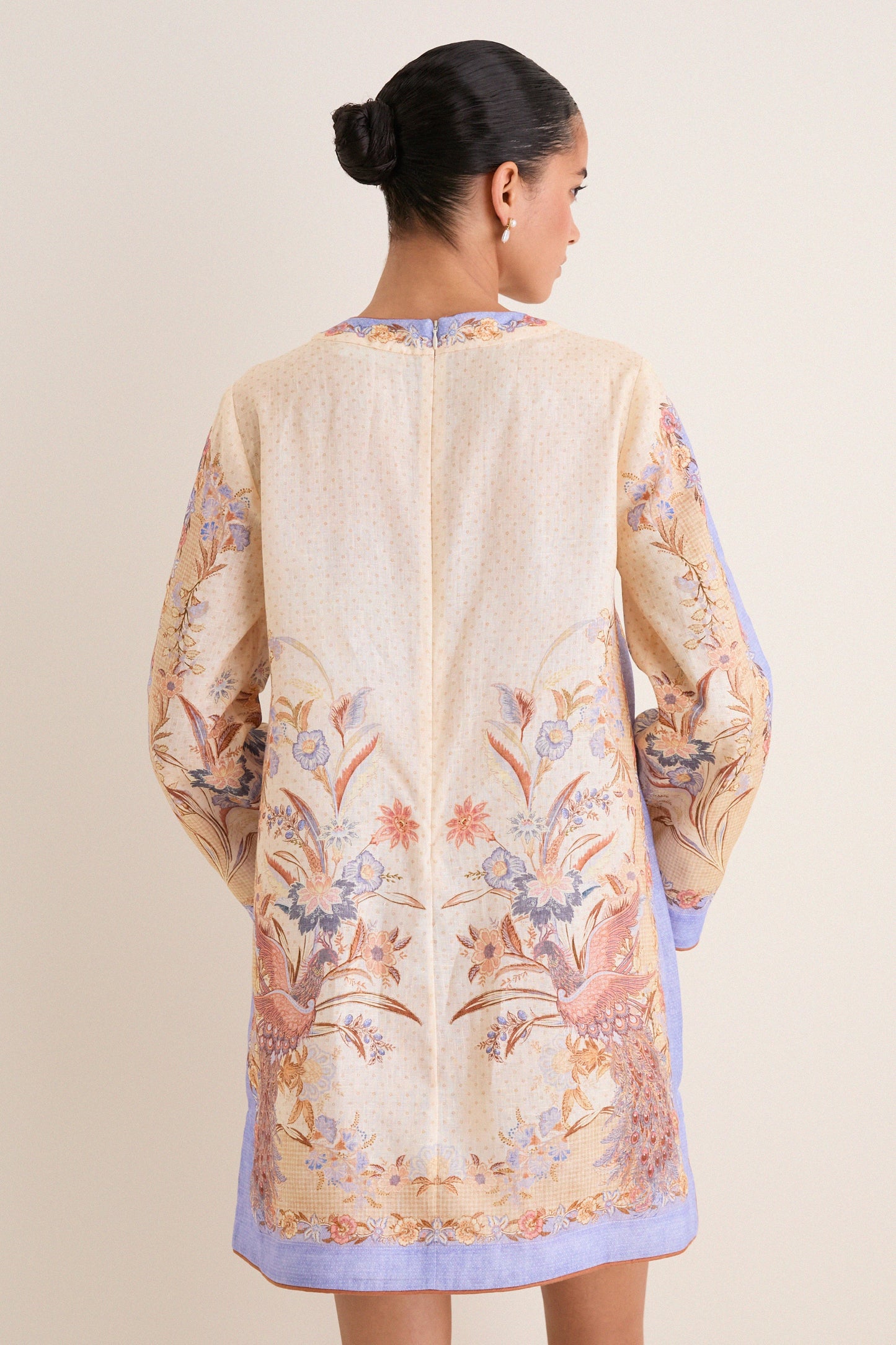 Biscuit Scarf Floral Indra Tunic Mini Dress
