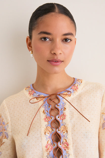 Biscuit Scarf Floral Indra Tunic Mini Dress