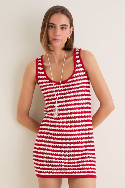 Avenue Stripe Knit Michaels Mini Dress