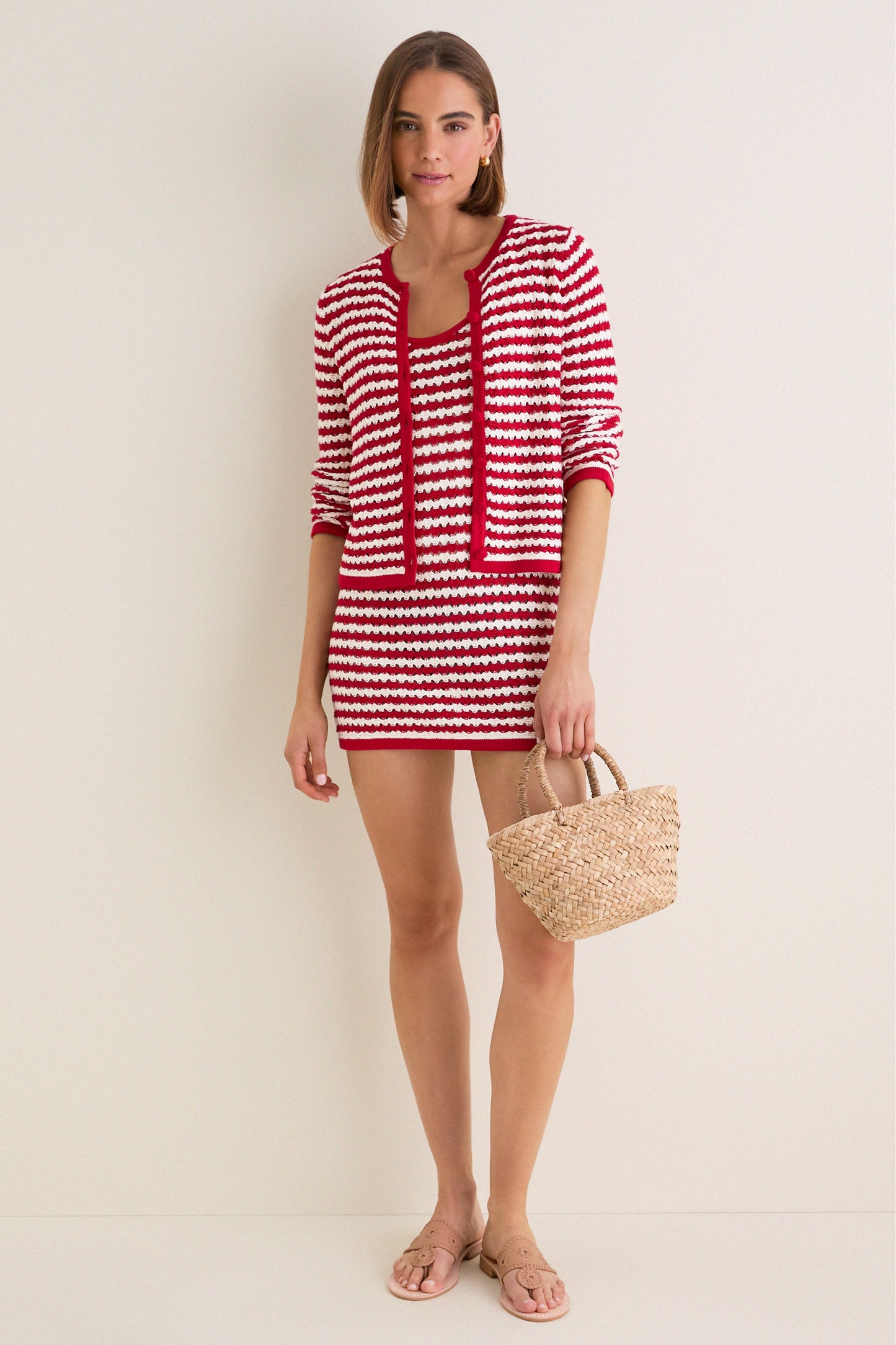 Avenue Stripe Knit Michaels Mini Dress