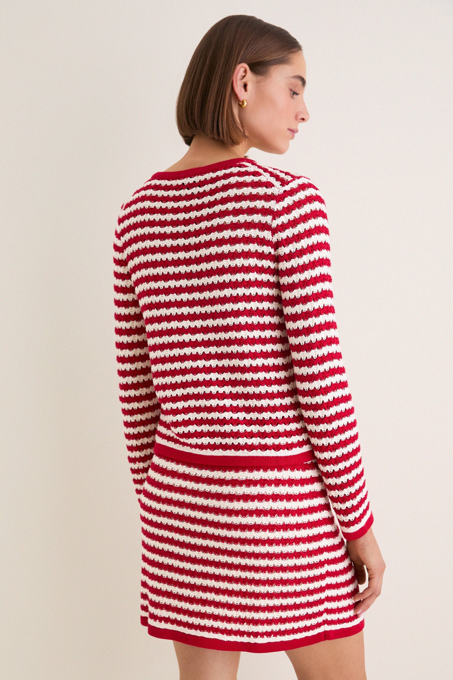 Avenue Stripe Knit Martha Cardigan
