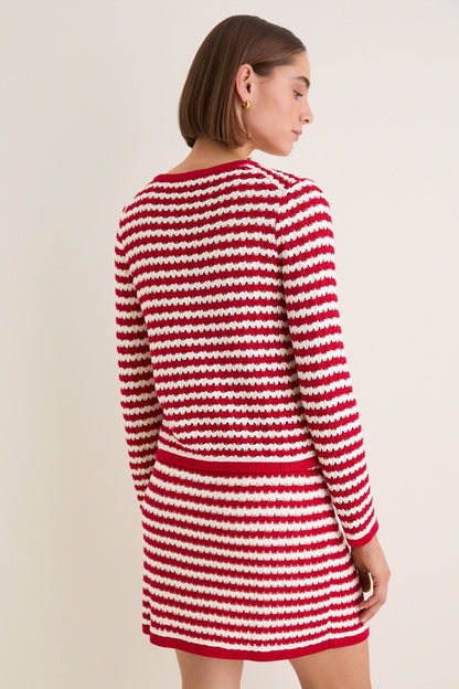 Avenue Stripe Knit Martha Cardigan
