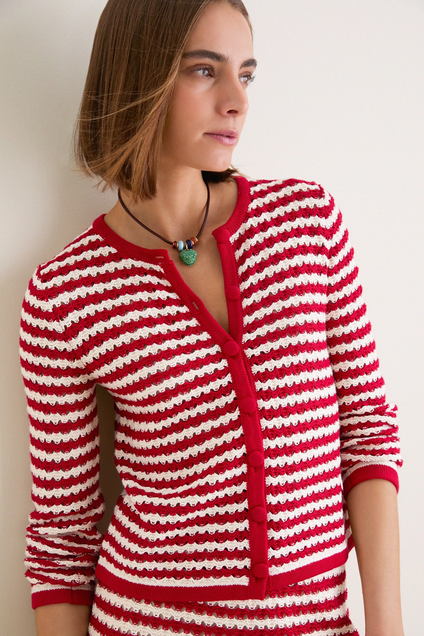 Avenue Stripe Knit Martha Cardigan