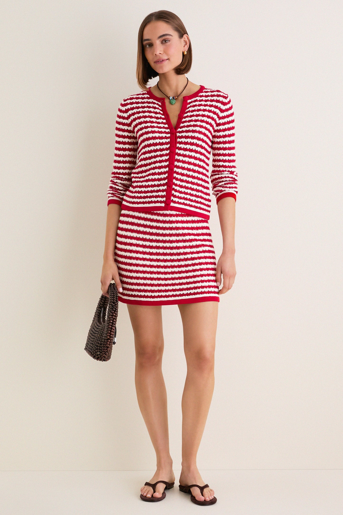 Avenue Stripe Knit Martha Cardigan