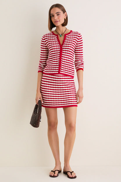 Avenue Stripe Knit Martha Cardigan