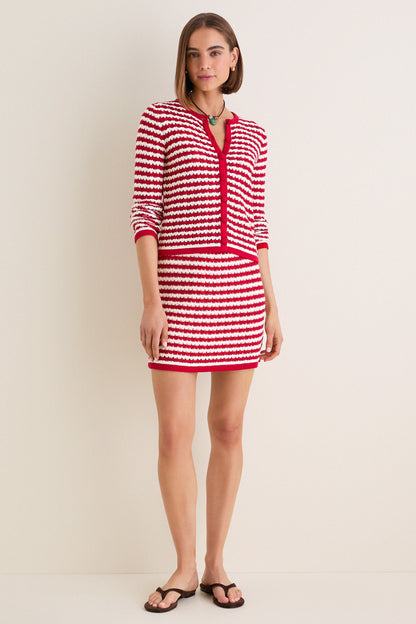 Avenue Stripe Knit Martha Cardigan