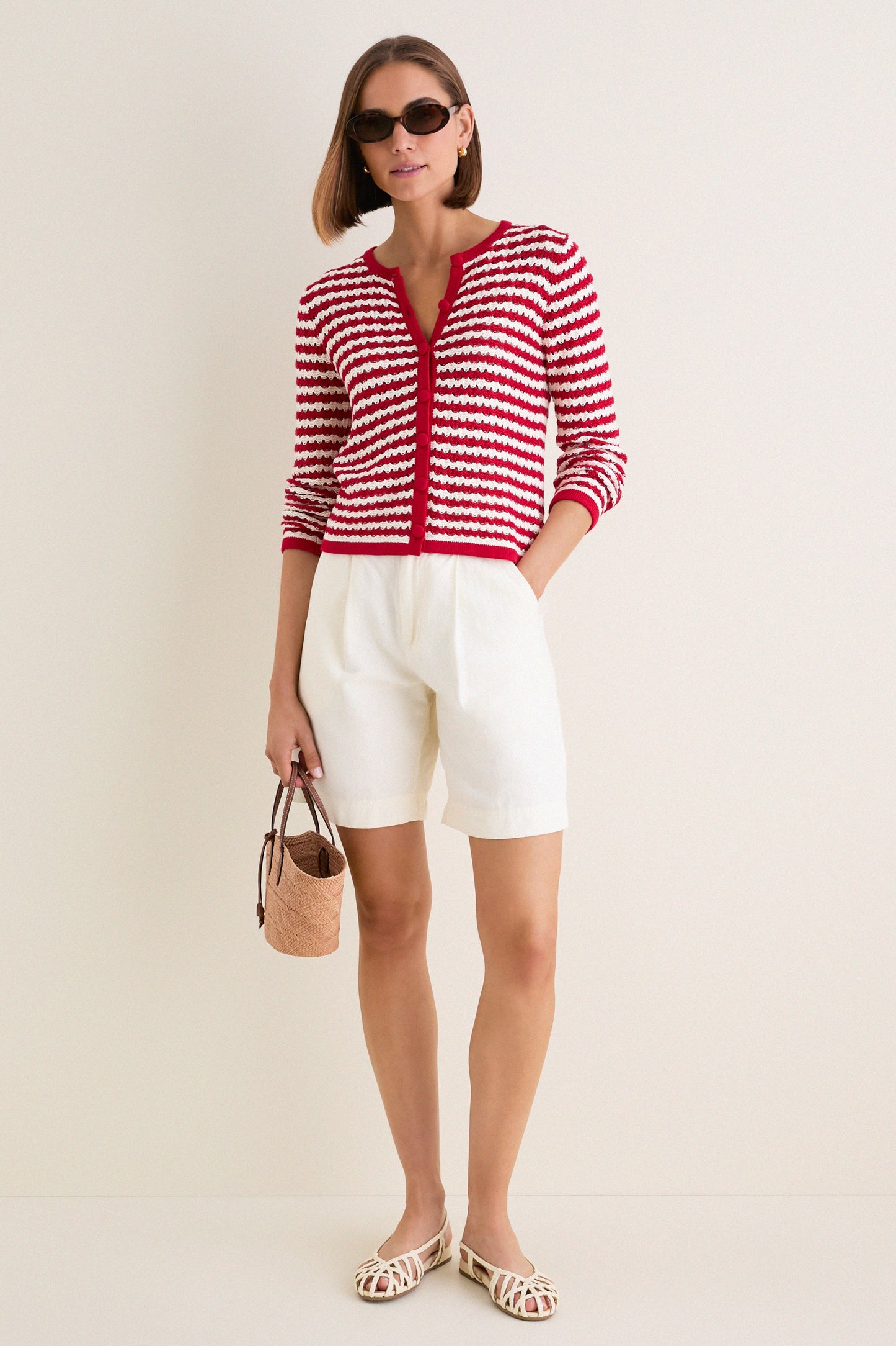 Avenue Stripe Knit Martha Cardigan