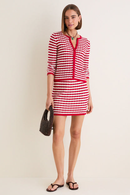 Avenue Stripe Knit Emery Mini Skirt
