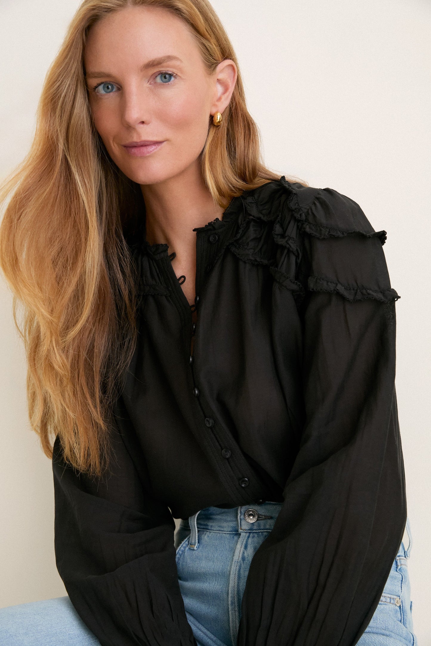 Black Christa Blouse