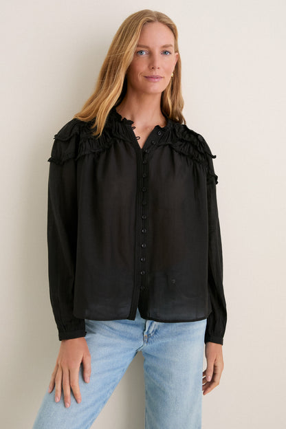 Black Christa Blouse
