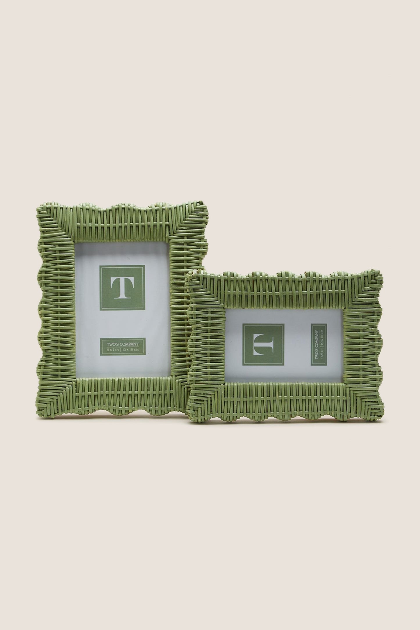 5x7 Green Wicker Weave Photo Frame