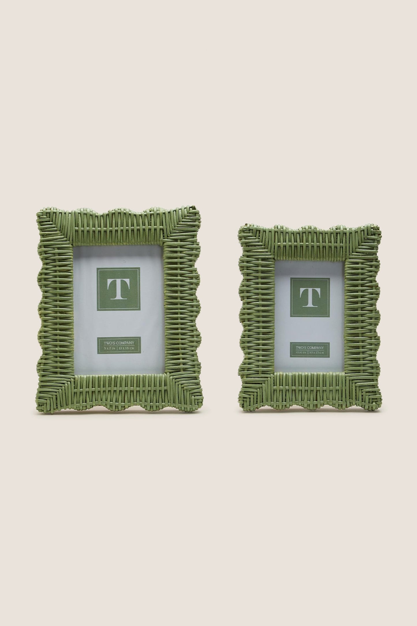 5x7 Green Wicker Weave Photo Frame