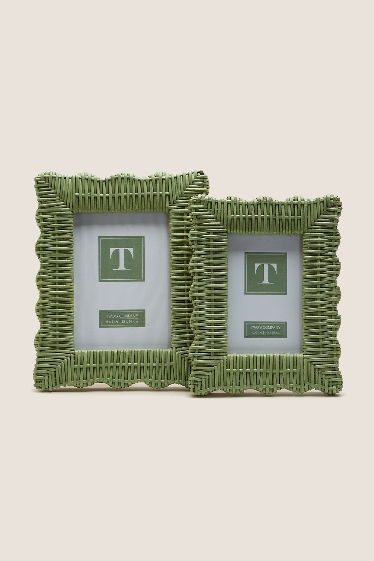5x7 Green Wicker Weave Photo Frame