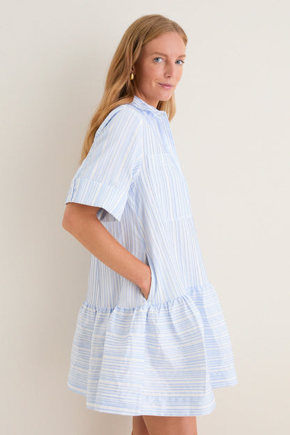 Blue Stripe Cris Shirt Dress