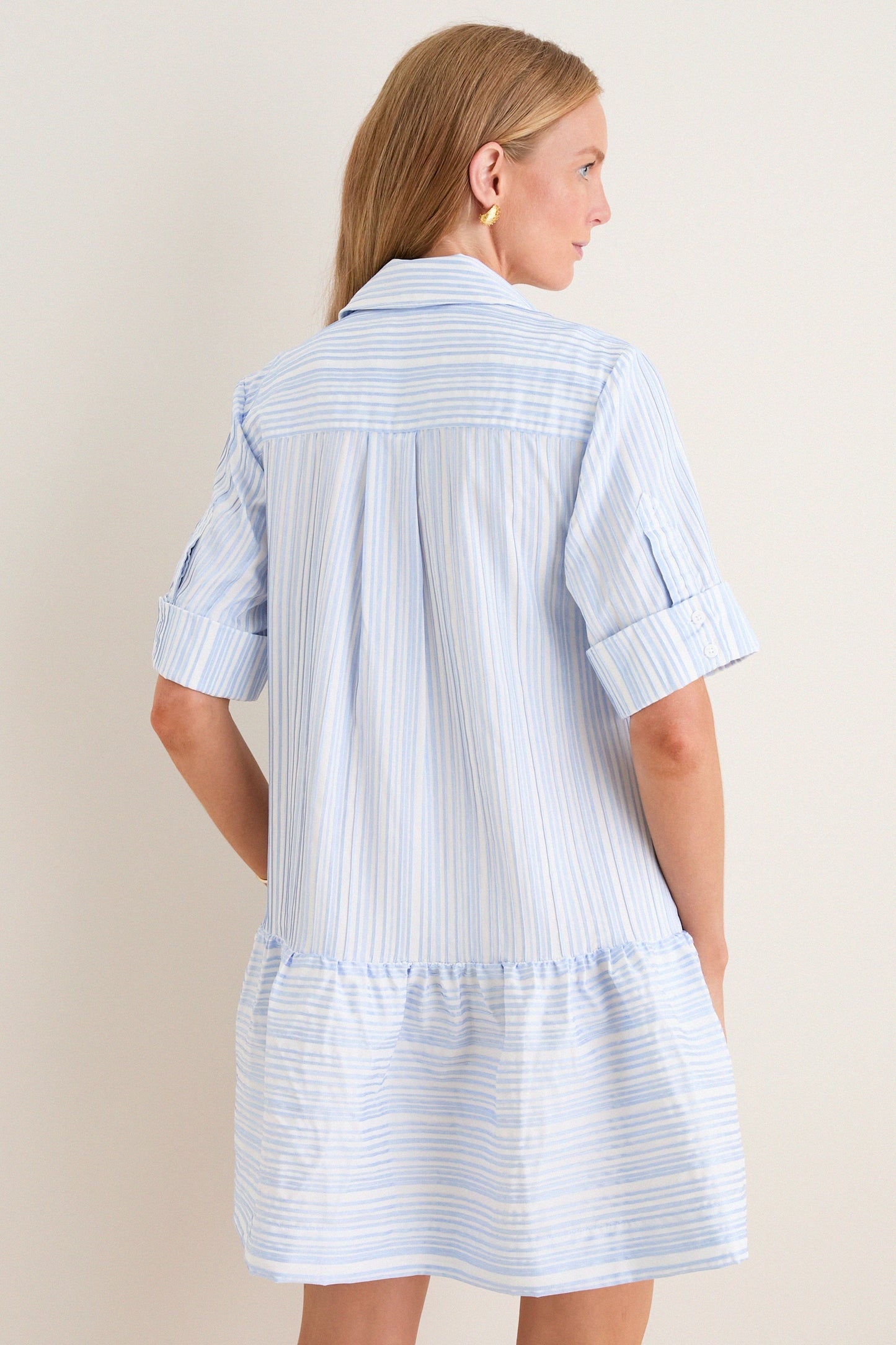 Blue Stripe Cris Shirt Dress