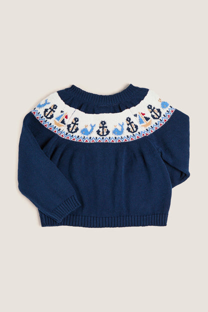 Boat Intarsia Cardigan