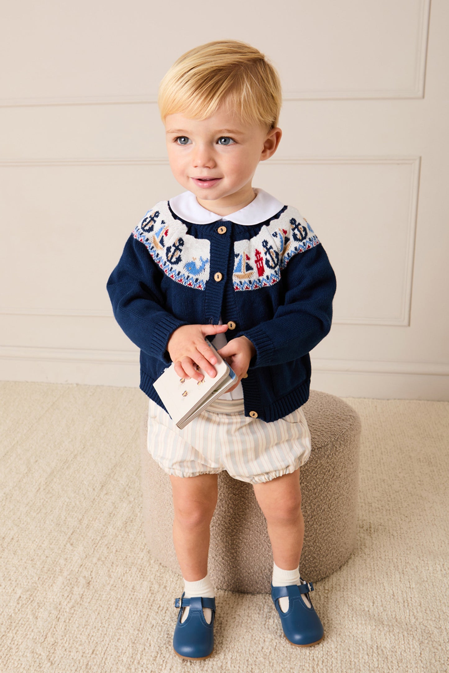 Boat Intarsia Cardigan