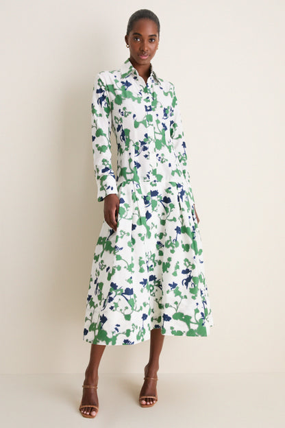 Blurred Bouquet Sono Shirt Dress