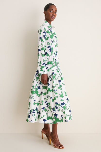 Blurred Bouquet Sono Shirt Dress