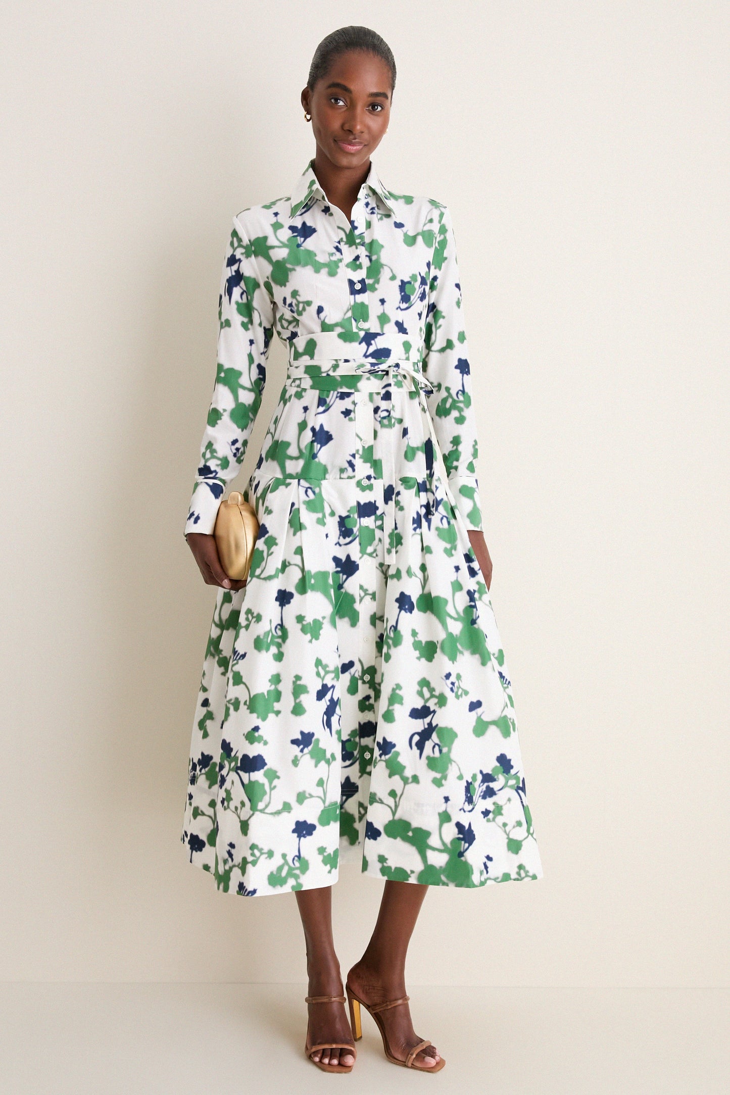 Blurred Bouquet Sono Shirt Dress