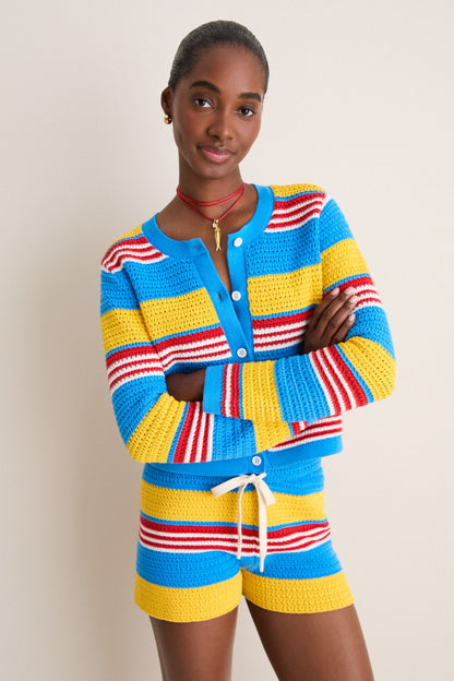 Blue Multi Stripe Tammy Cardigan