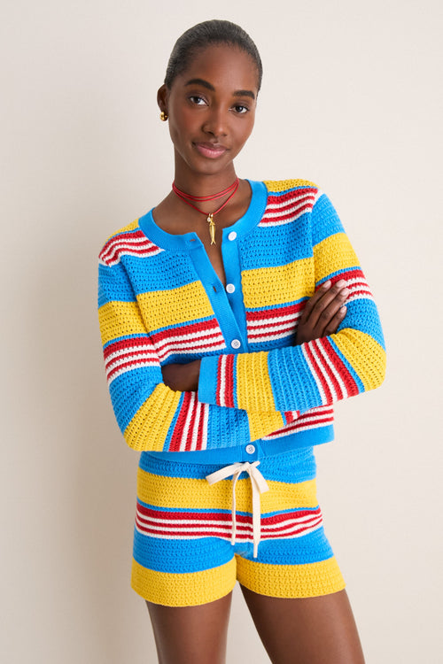 Blue Multi Stripe Tammy Cardigan