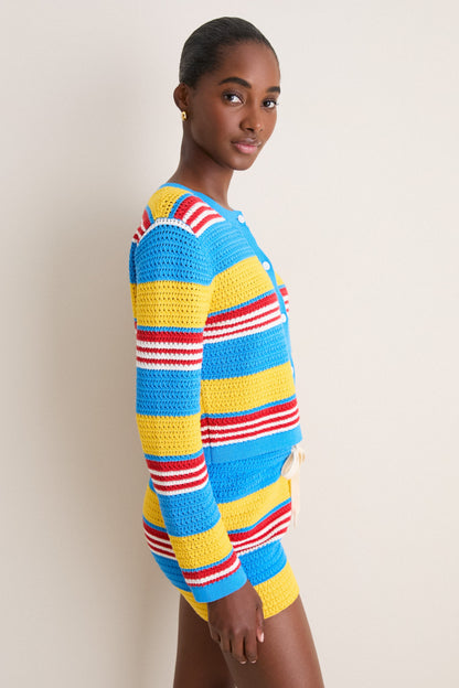 Blue Multi Stripe Tammy Cardigan